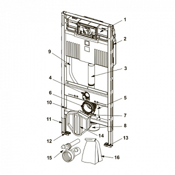 Запчасти для инсталляции TECEprofil 9300379