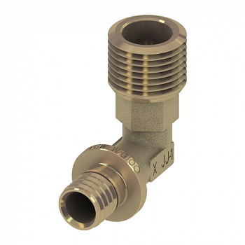 ТЕСЕ 767526 Уголок соединительный с ниппелем TECEflex 25 x R 1", латунь