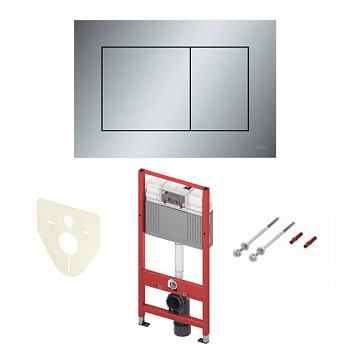TECE K440402 Инсталляция TECEbase 2.0 в комплекте с пластиковой панелью (кнопкой) смыва TECEnow, хром матовый
