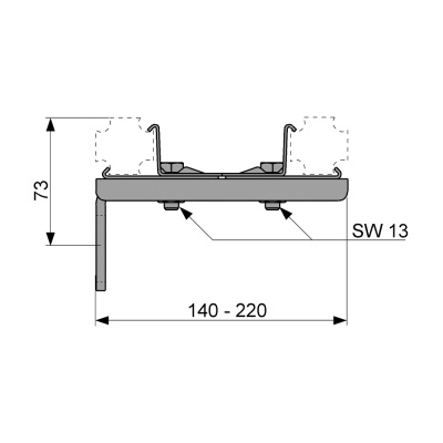 Двойное крепление TECEprofil, 9030011