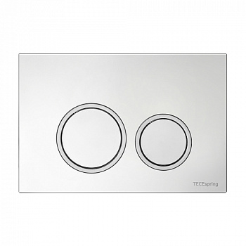 TECE 9940101 Пластиковая панель (кнопка) смыва для унитаза TECEspring R, хром глянцевый, контур клавиш хром матовый