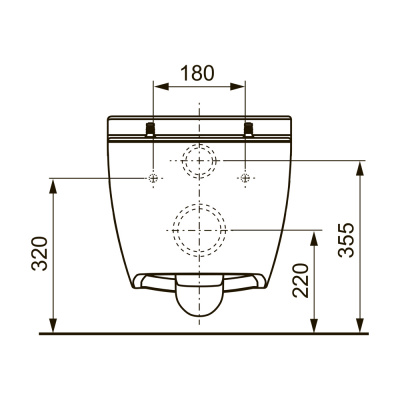 ТЕСЕ 9700204 Унитаз подвесной без функции биде TECEone - комплект для установки