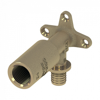 ТЕСЕ 768502 Уголок с настенным креплением TECEflex удлиненный, латунь