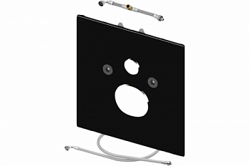 Нижняя стеклянная панель TECElux для установки унитазов-биде (Duravit и т. п.), черная, 9650107