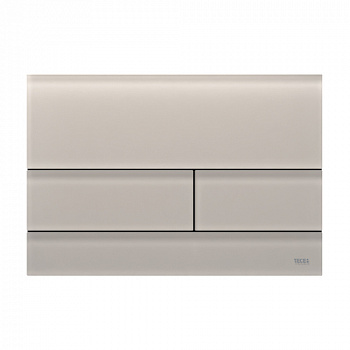 ТЕСЕ 9240827 Стеклянная панель (кнопка) смыва для унитаза TECEsquare II, cтекло песочно-бежевое, сатинированное