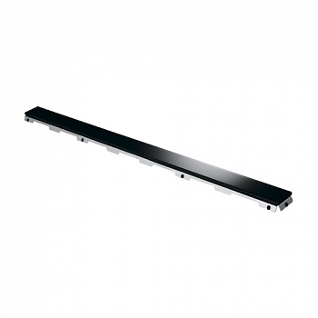 Стеклянная панель TECEdrainline для душевого канала, прямая, стекло черное, 1200 мм, 601292