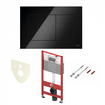 TECE K440403 Инсталляция TECEbase 2.0 в комплекте с черной глянцевой пластиковой панелью (кнопкой) смыва TECEnow