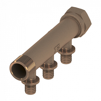 ТЕСЕ 712202 Коллектор TECEflex 3 контура R 3/4" x Rp 3/4" x 16, бронза