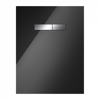 Верхняя стеклянная панель TECElux с механическим блоком управления, черная, клавиши хром глянцевый, 9650004