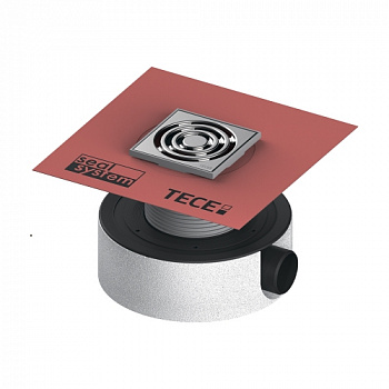 TECE 3601104 Трап дренажный TECEdrainpoint S 114, низкий, с установленной на заводе гидроизоляционной манжетой Seal System