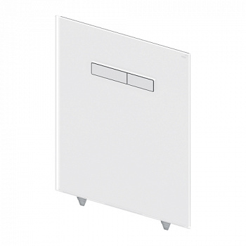 Верхняя стеклянная панель TECElux с механическим блоком управления, белая, клавиши белые, 9650000