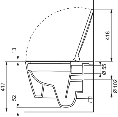 Унитаз ТЕСЕпео с крышкой-сиденьем