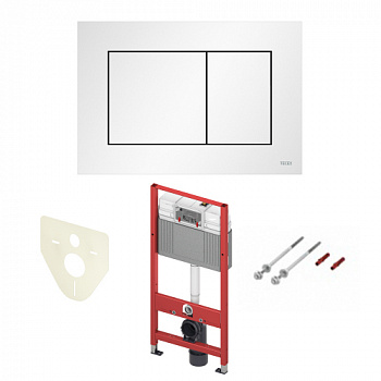 TECE K447417 Инсталляция TECEbase 2.0 в комплекте с белой матовой пластиковой панелью (кнопкой) смыва TECEnow