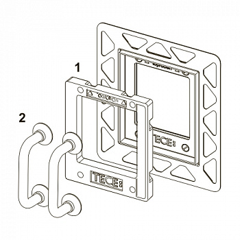 Монтажная рамка для установки панелей смыва писсуара на уровне стены