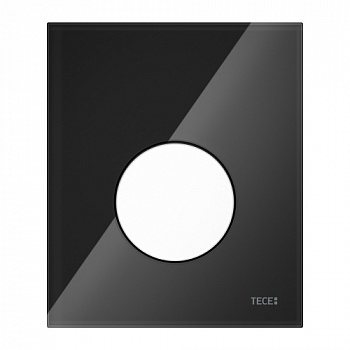 Стеклянная панель (кнопка) смыва для писсуара TECEloop, стекло черное, клавиша белая, 9242654