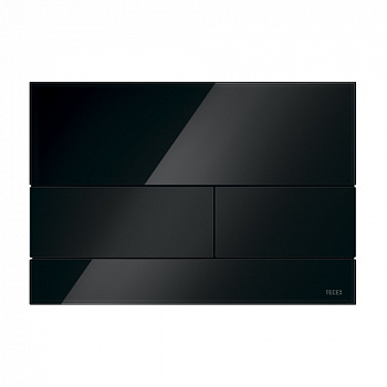 ТЕСЕ 9240809 Стеклянная панель (кнопка) смыва для унитаза TECEsquare, стекло черное, клавиши черные