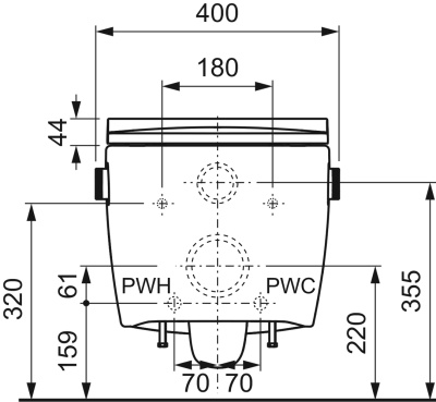 Унитаз-биде TECEneo с крышкой-сиденьем