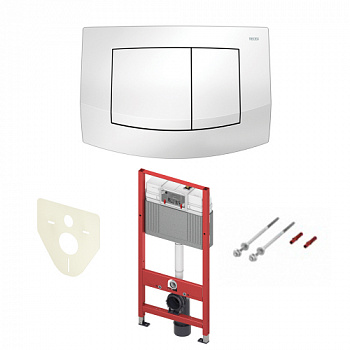TECE K440200 Инсталляция TECEbase 2.0 в комплекте с белой пластиковой панелью (кнопкой) смыва TECEambia