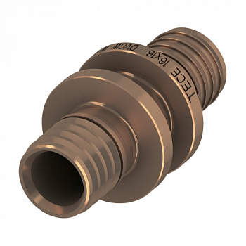 ТЕСЕ 706225 Соединение труба-труба TECEflex 25 x 25, бронза