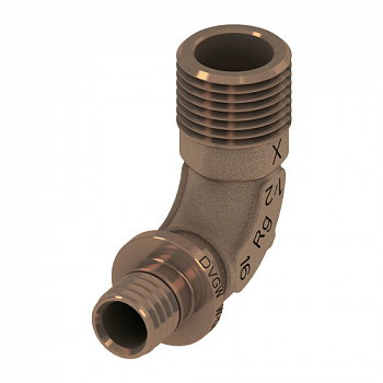 ТЕСЕ 707803 Уголок соединительный с ниппелем TECEflex 20 x R 3/4", бронза