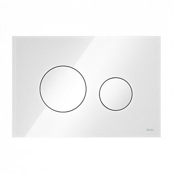 TECE 9240650 Стеклянная панель (кнопка) смыва для унитаза TECEloop, стекло белое, клавиши белые